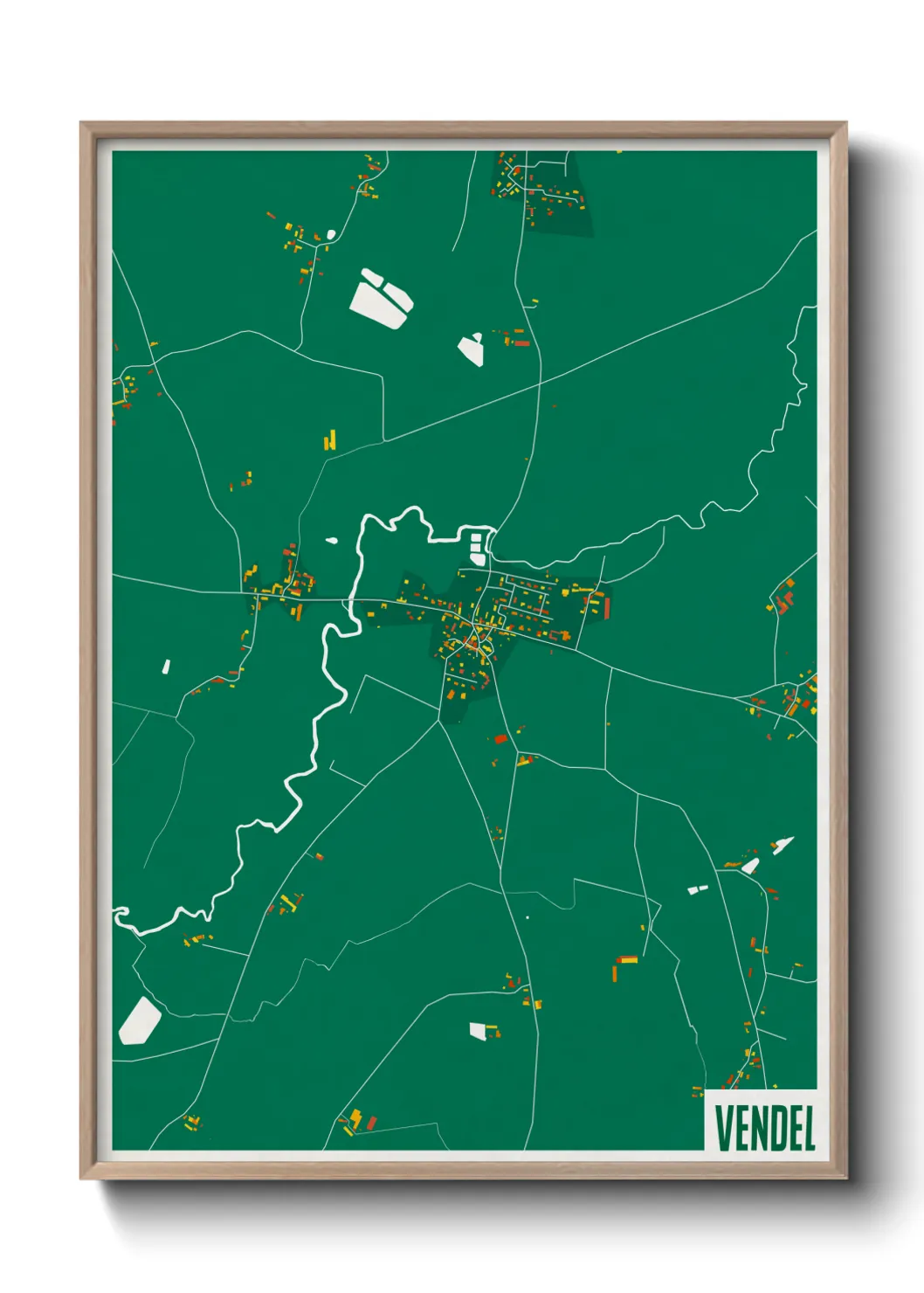 Une affiche de carte sur Vendel