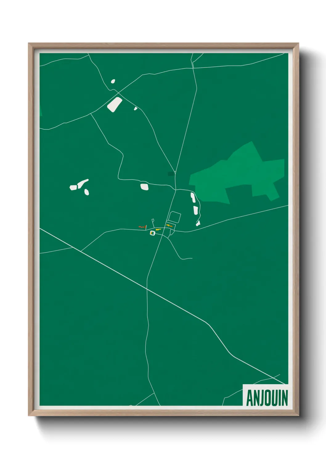 Une affiche de carte sur Anjouin