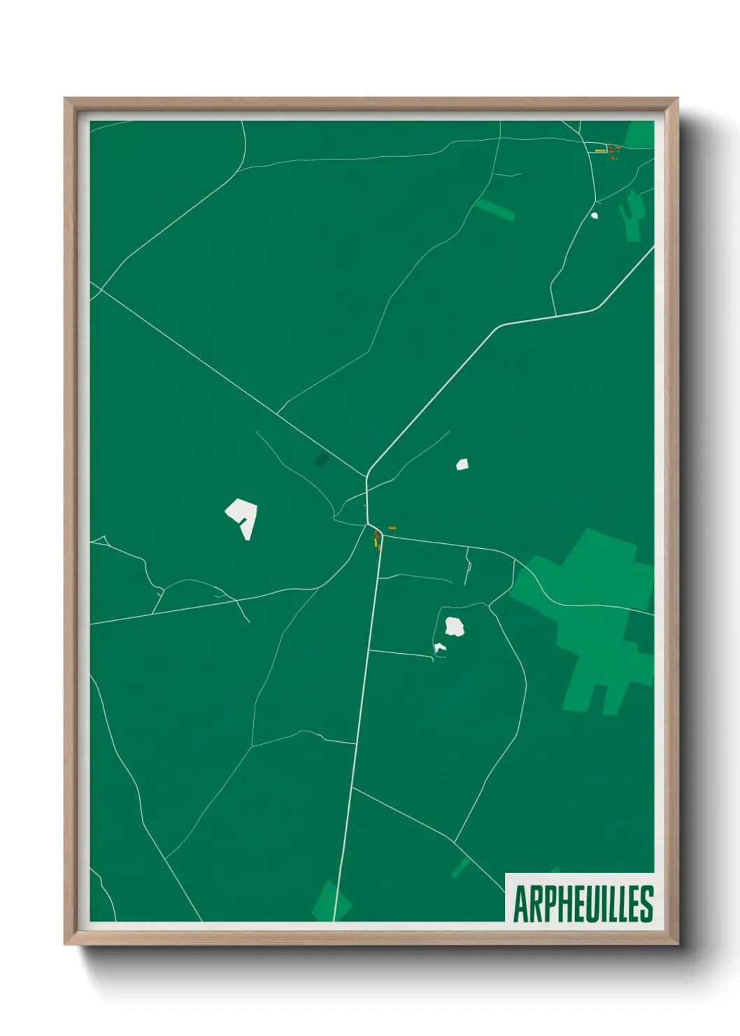 Une affiche de carte sur Arpheuilles