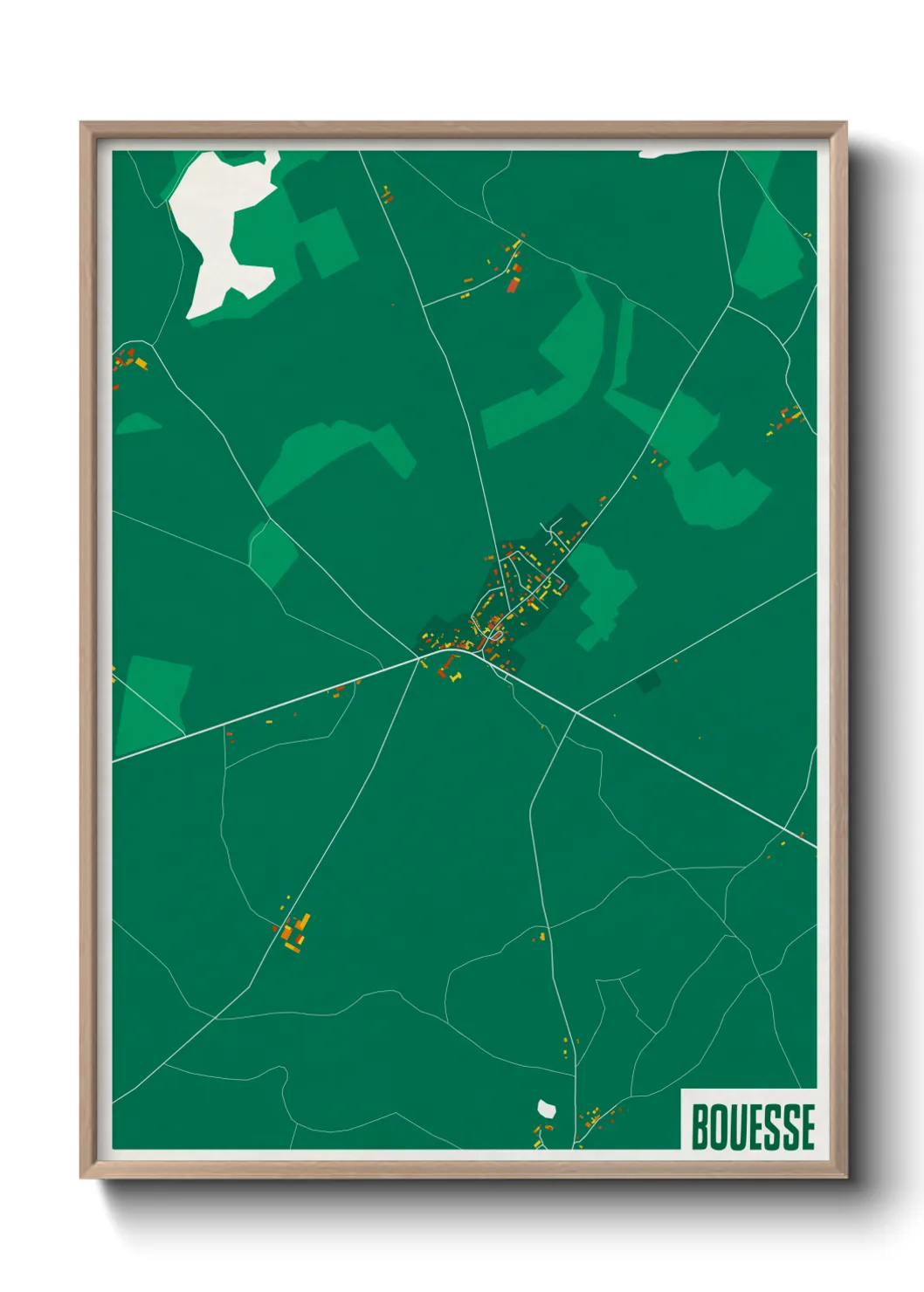 Une affiche de carte sur Bouesse