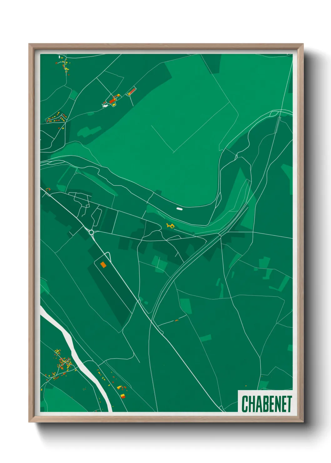 Une affiche de carte sur Chabenet