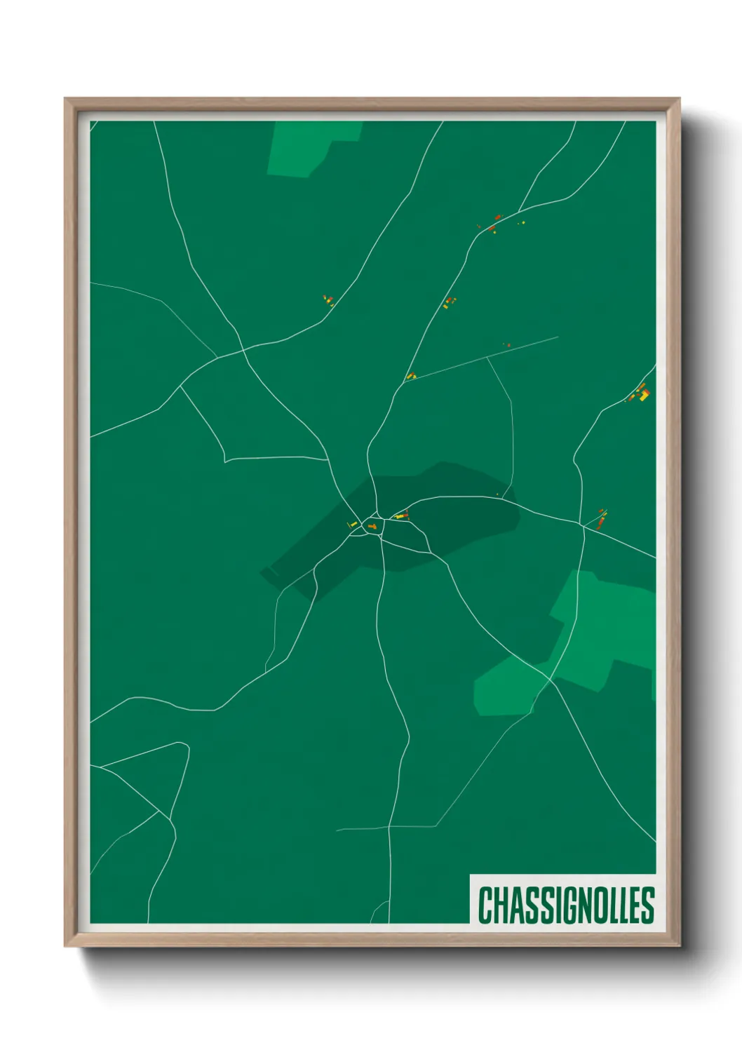 Une affiche de carte sur Chassignolles