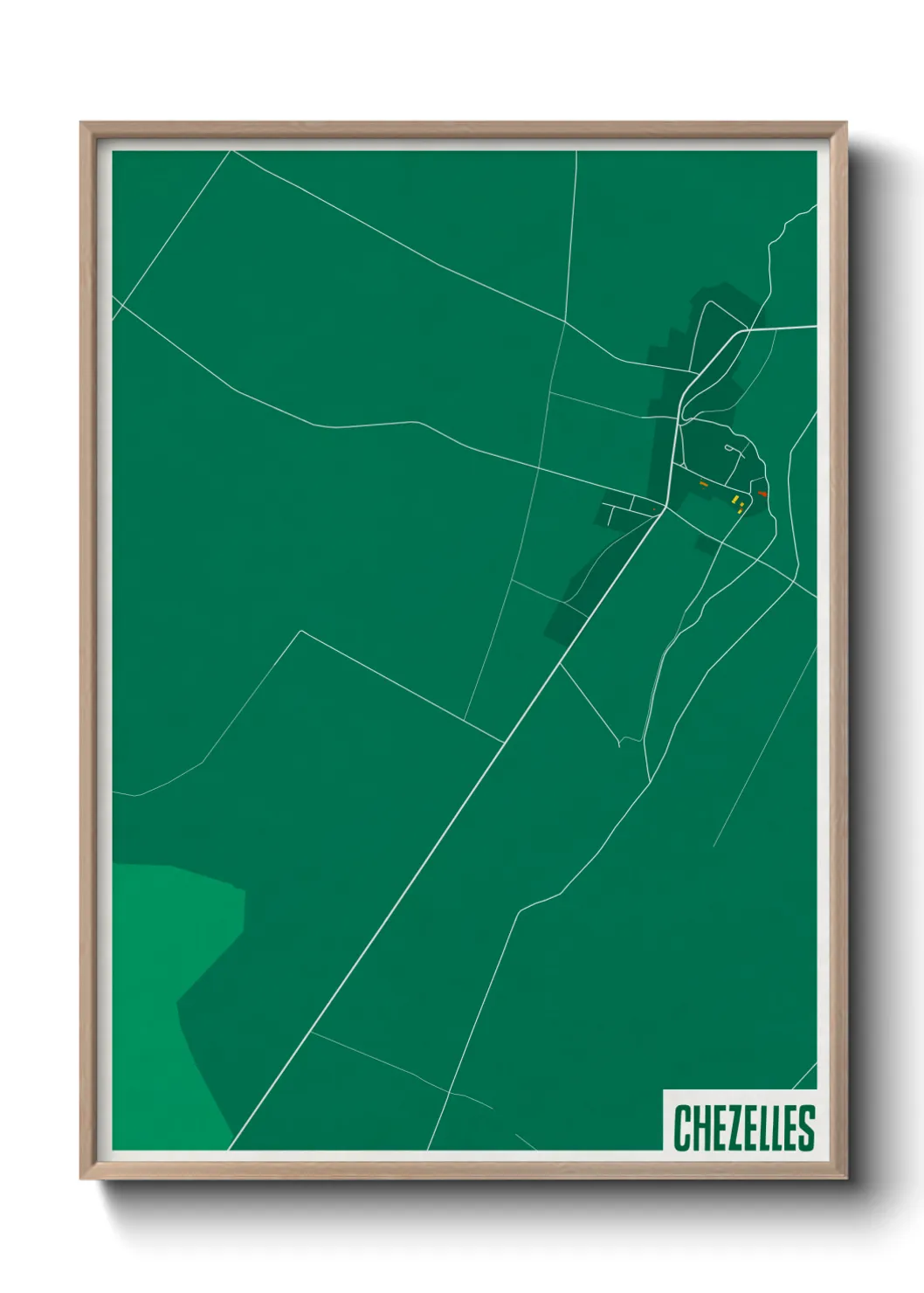 Une affiche de carte sur Chezelles