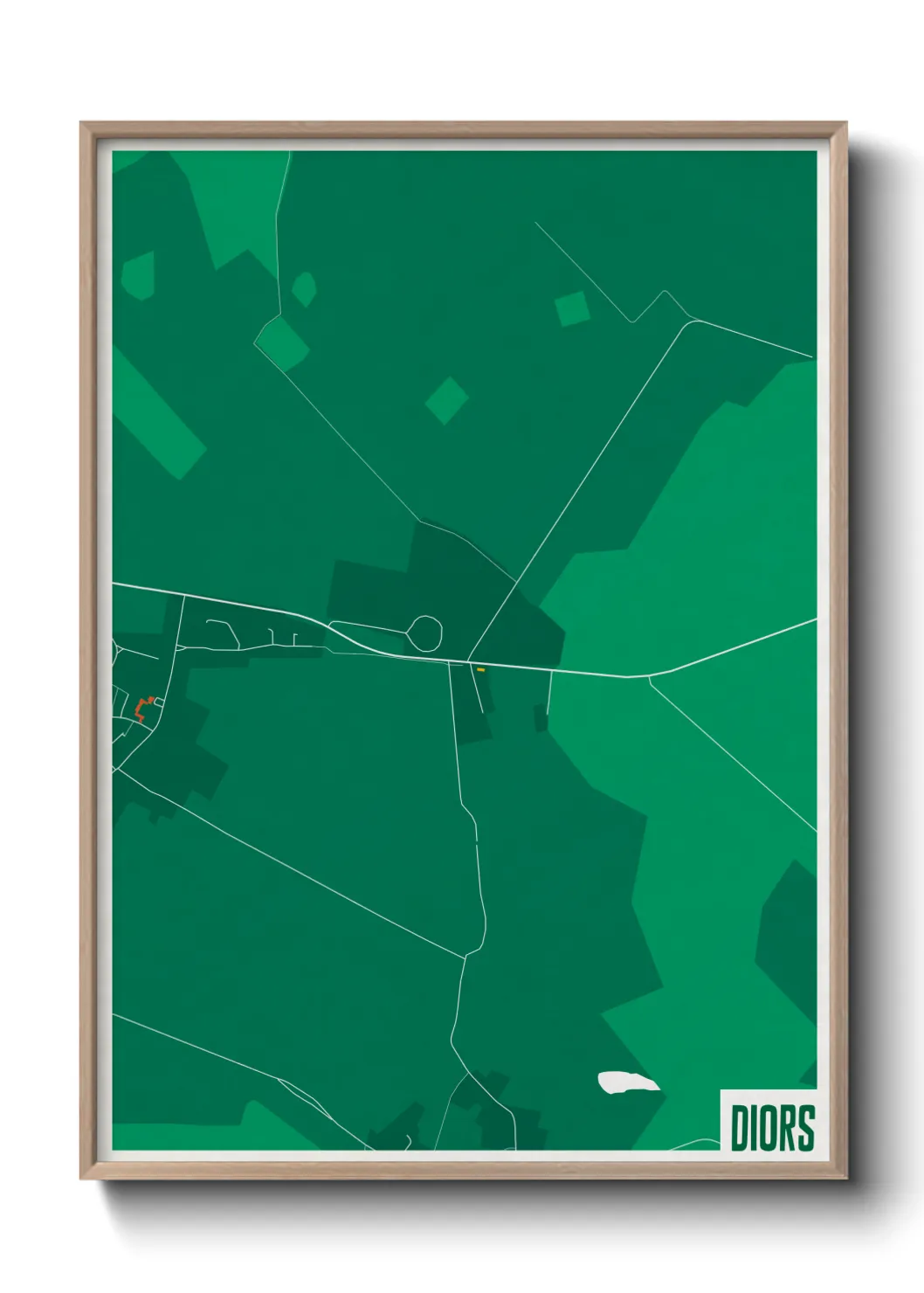 Une affiche de carte sur Diors