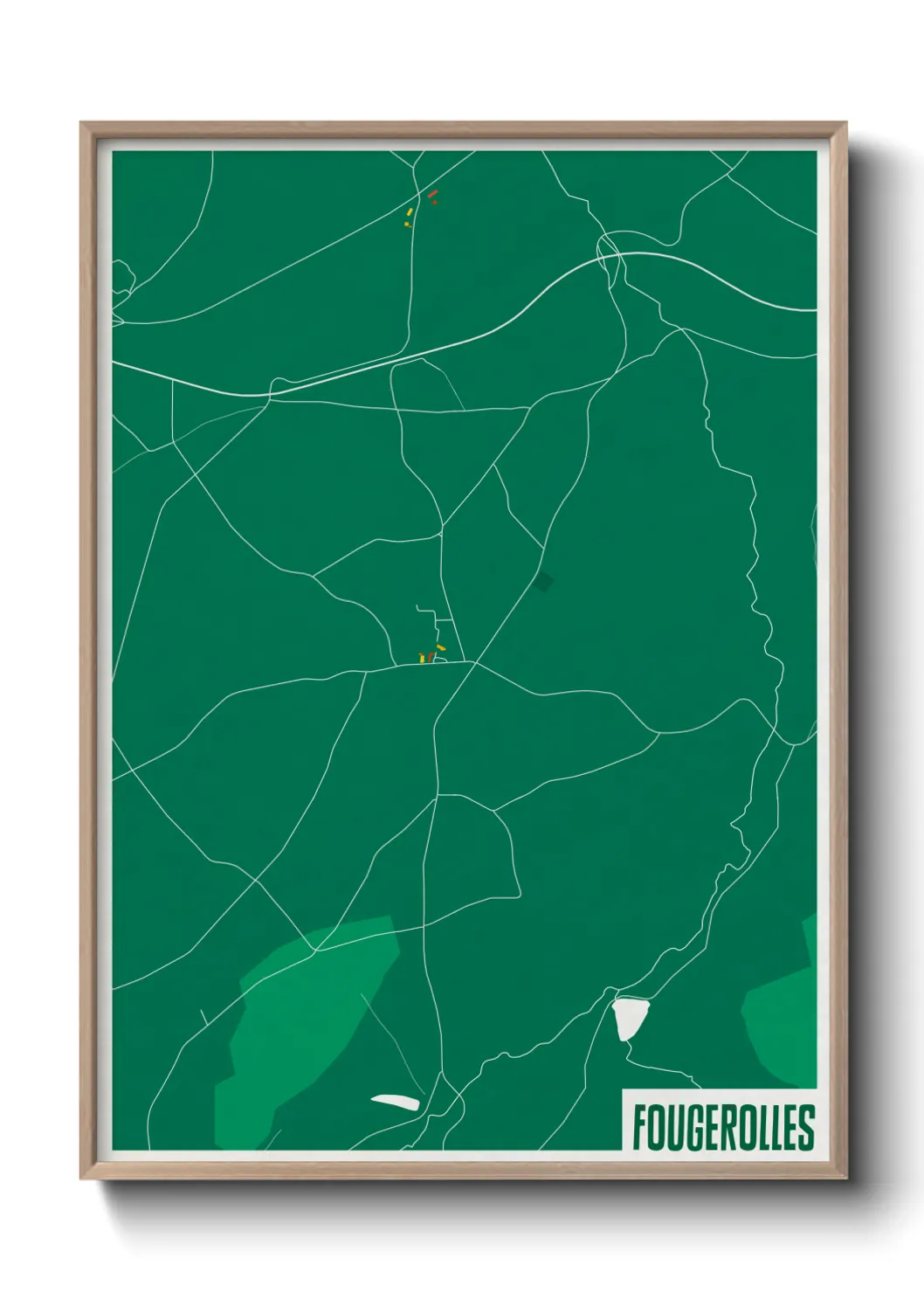 Une affiche de carte sur Fougerolles