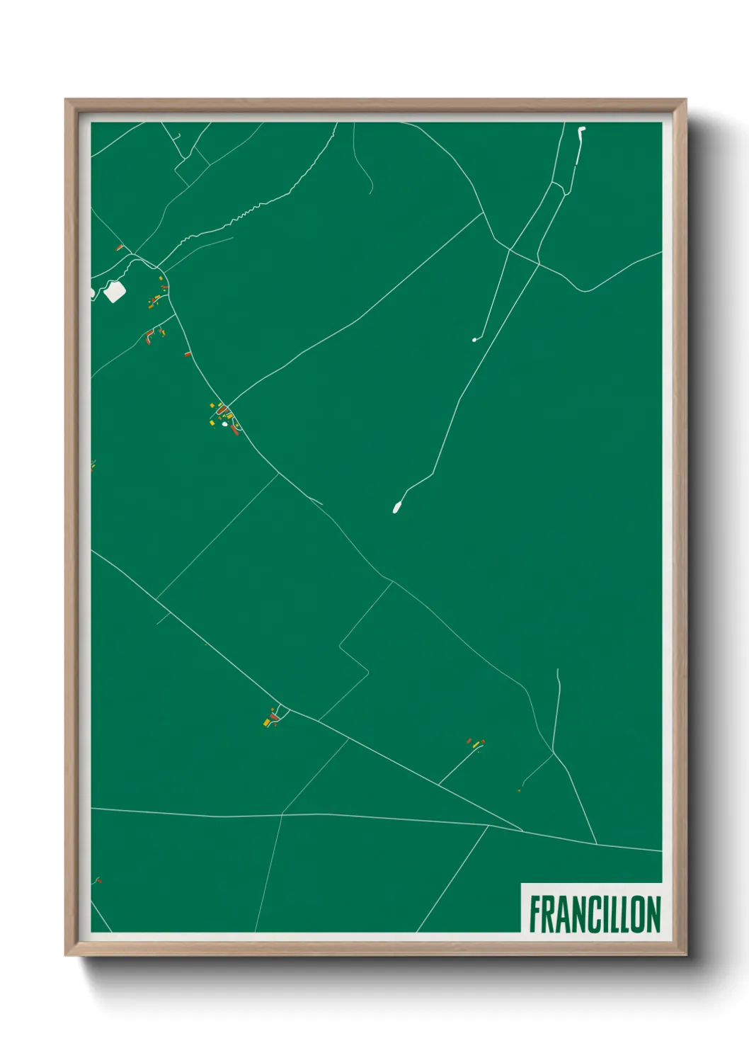 Une affiche de carte sur Francillon