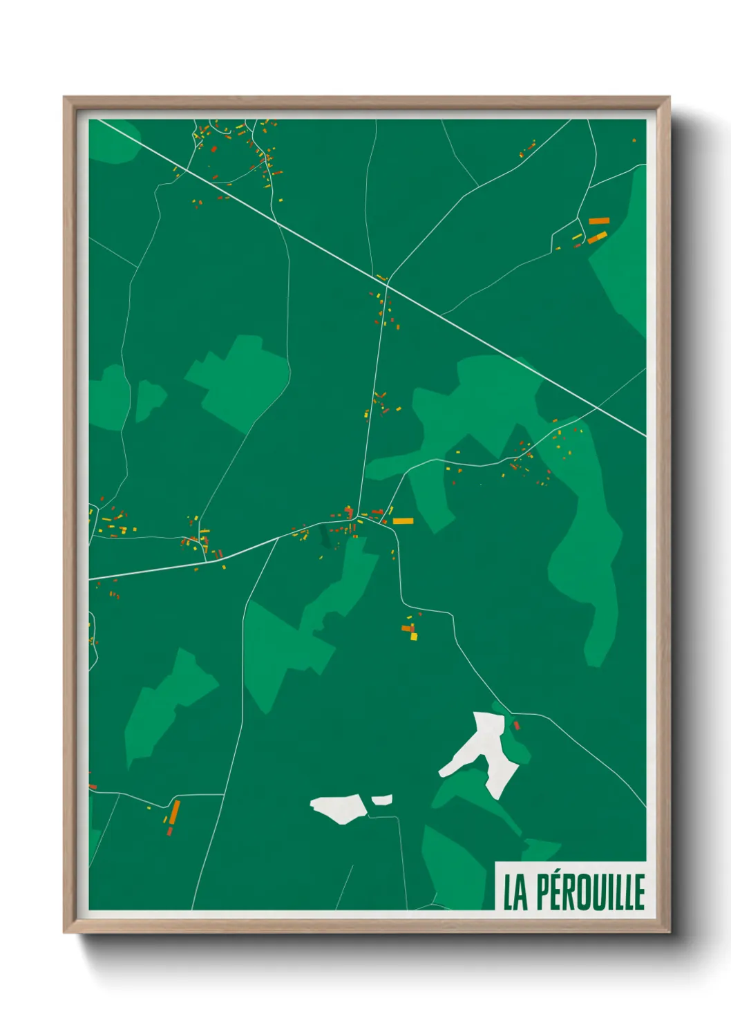 Une affiche de carte sur La Pérouille