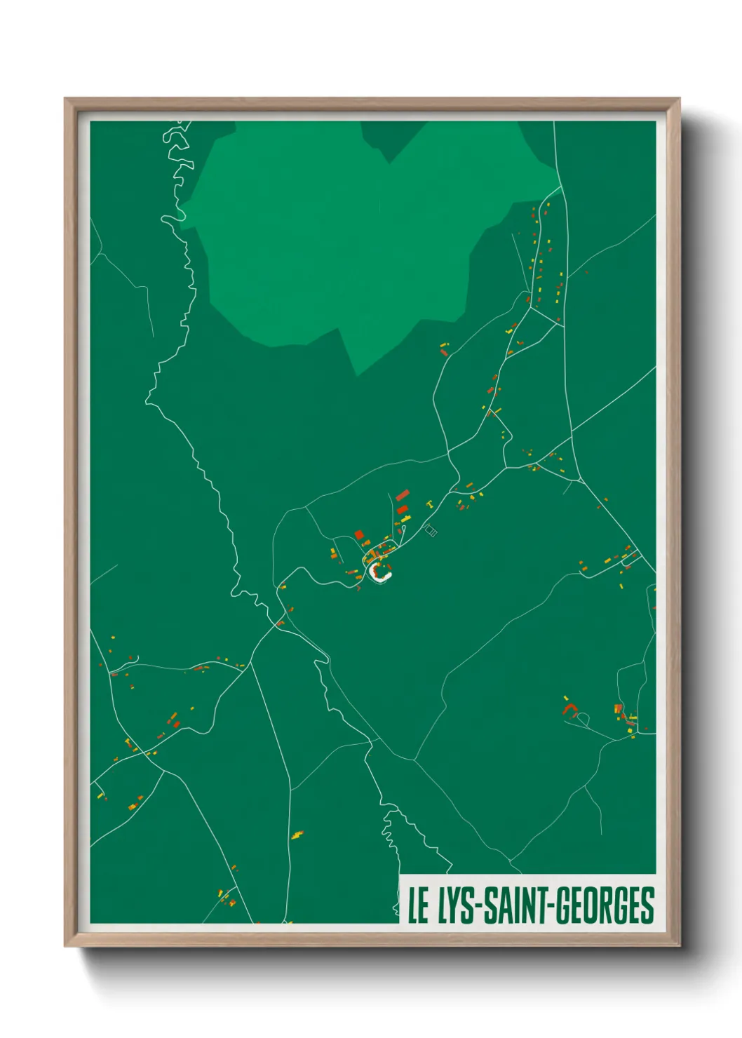 Une affiche de carte sur Le Lys-Saint-Georges