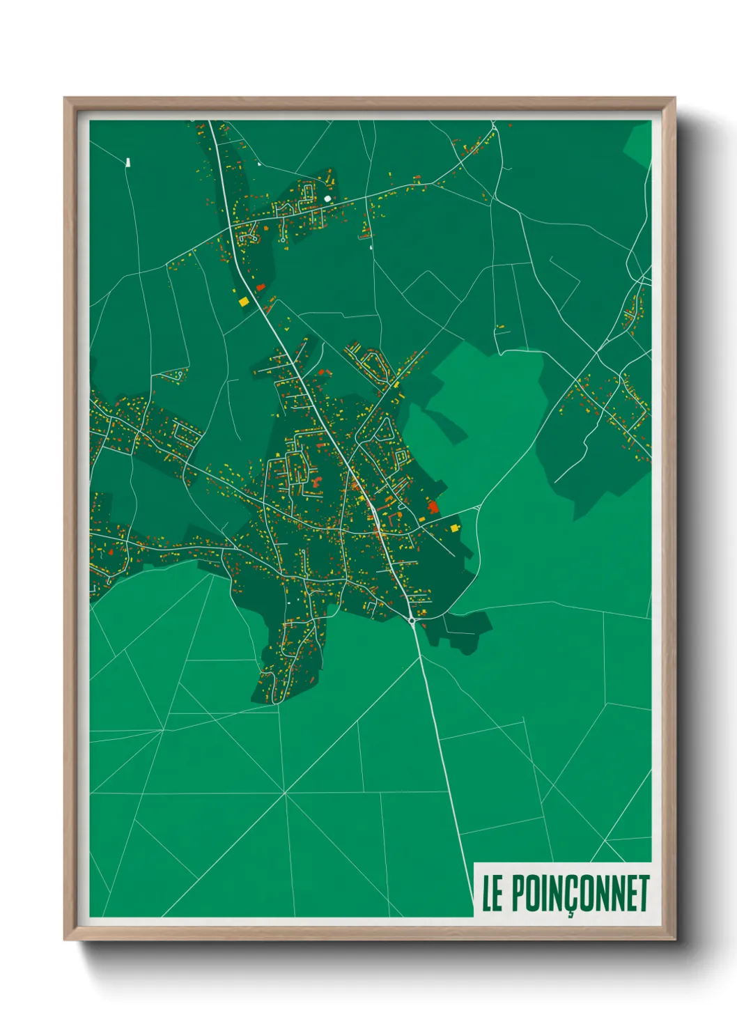 Une affiche de carte sur Le Poinçonnet