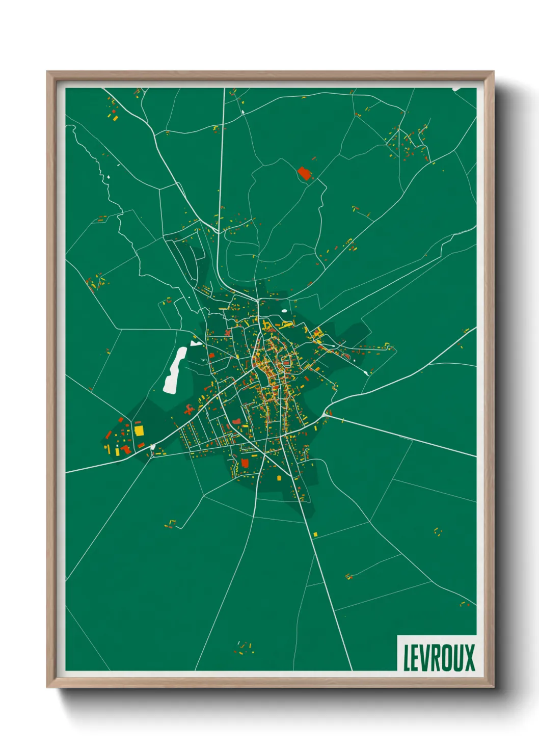 Une affiche de carte sur Levroux