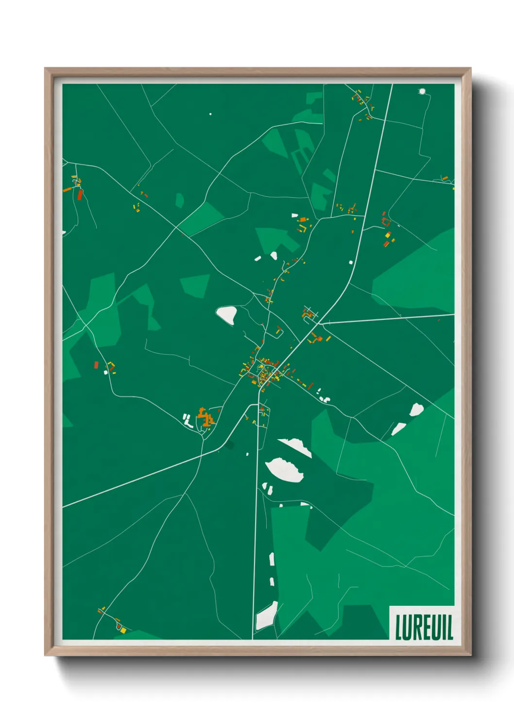 Une affiche de carte sur Lureuil