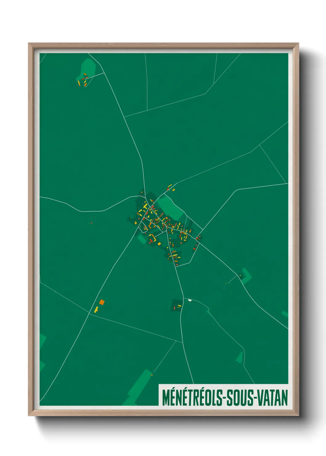 Une affiche de carte sur Ménétréols-sous-Vatan