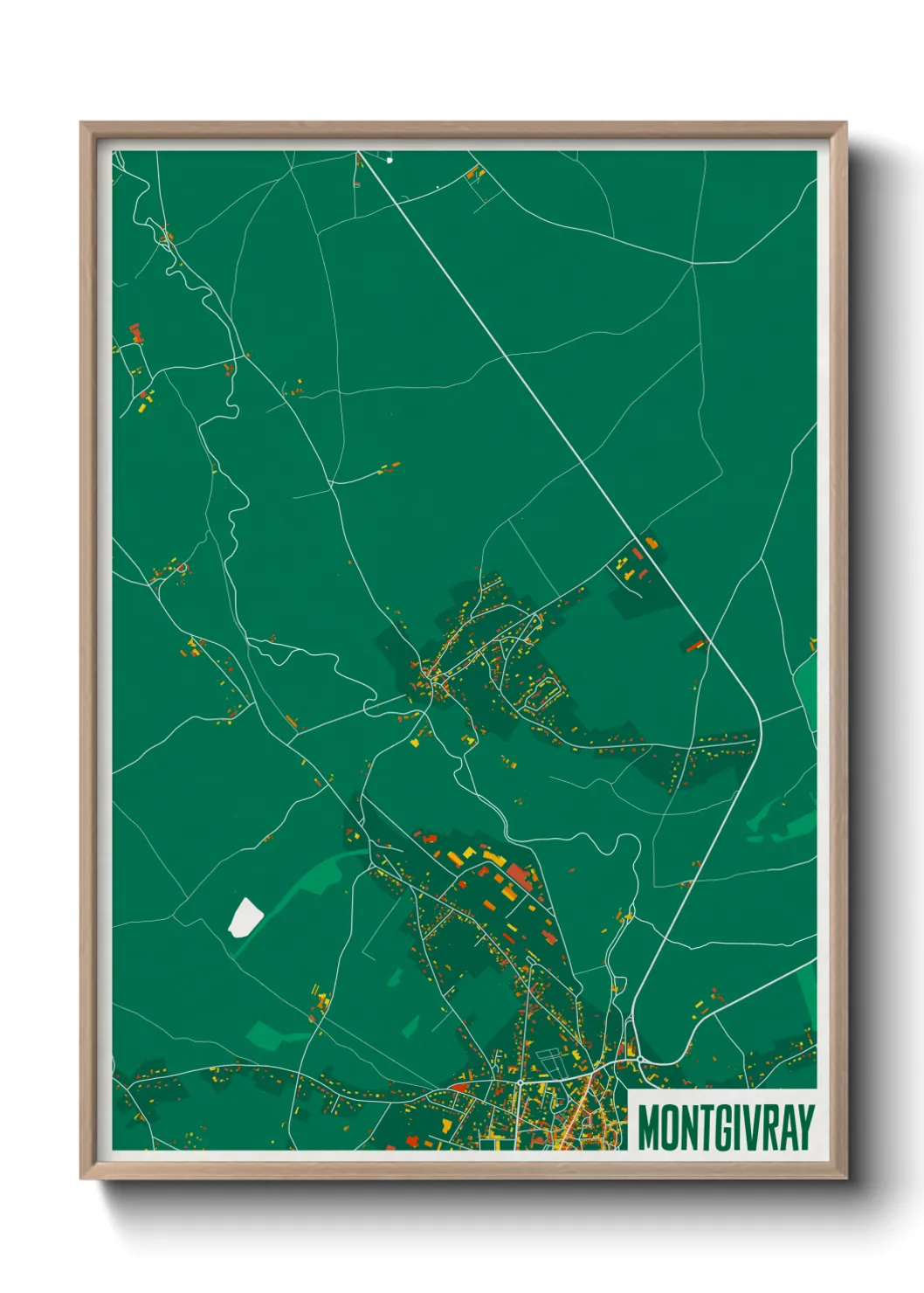 Une affiche de carte sur Montgivray