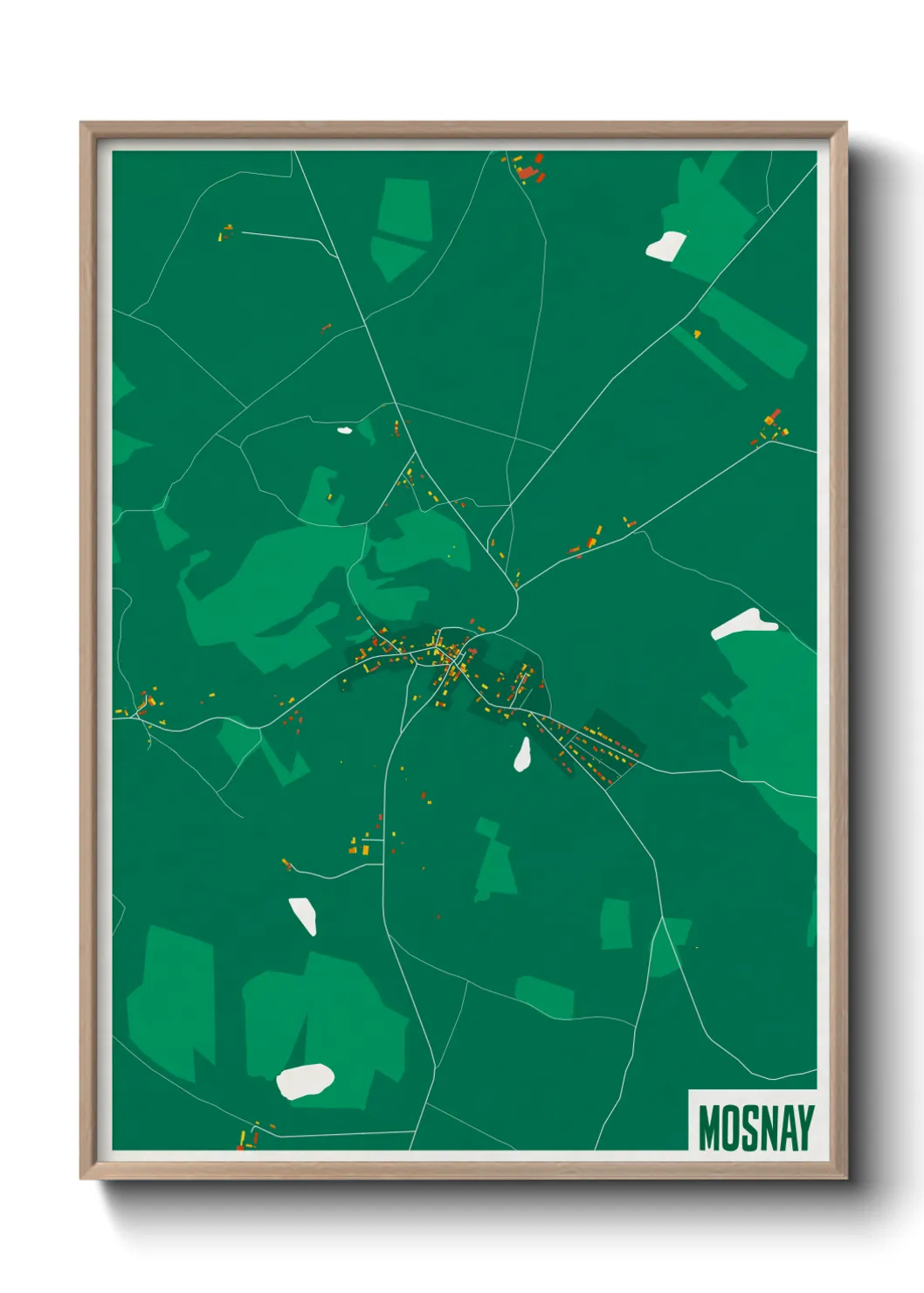 Une affiche de carte sur Mosnay