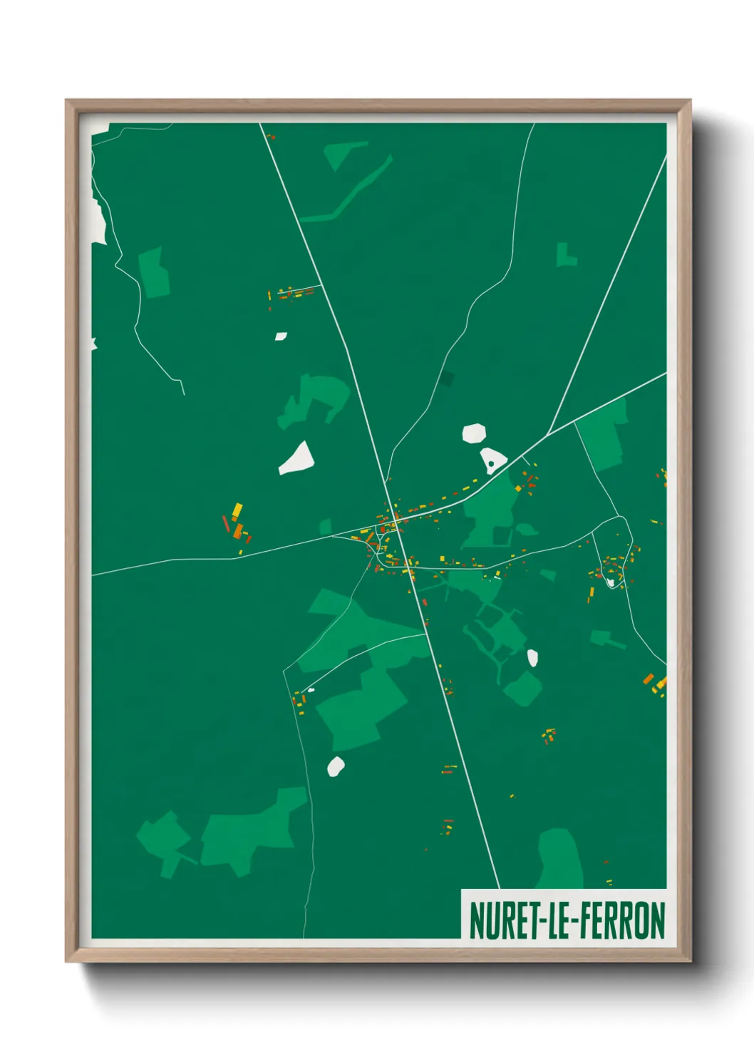 Une affiche de carte sur Nuret-le-Ferron