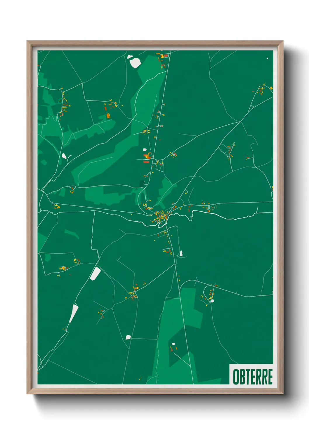 Une affiche de carte sur Obterre