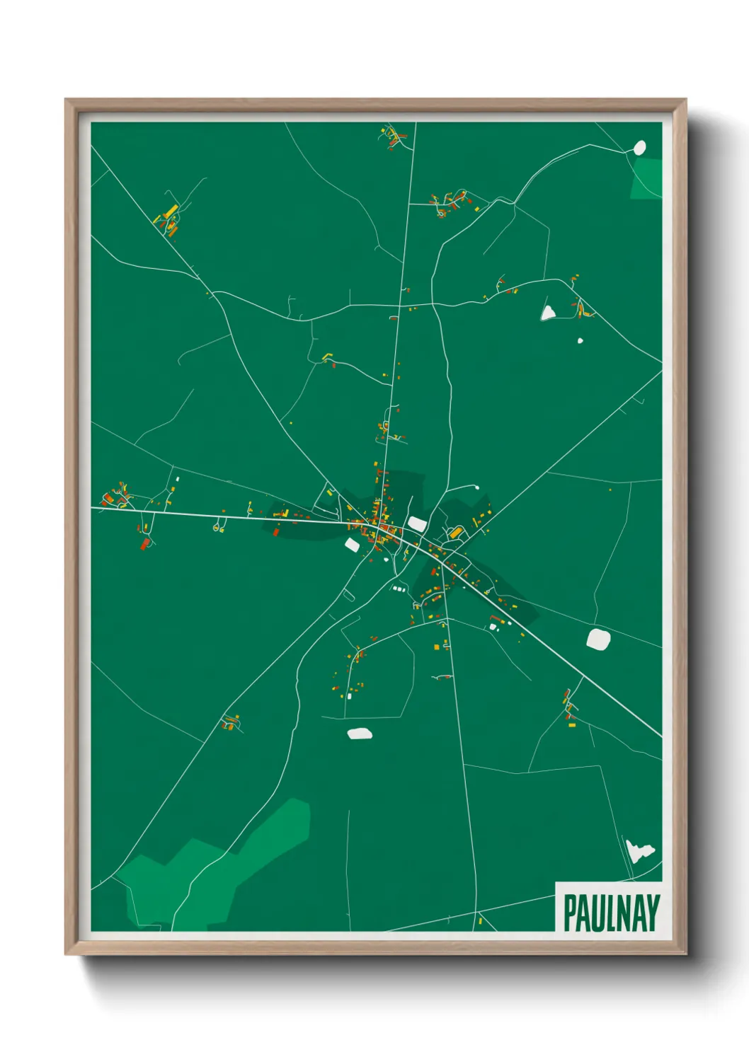 Une affiche de carte sur Paulnay