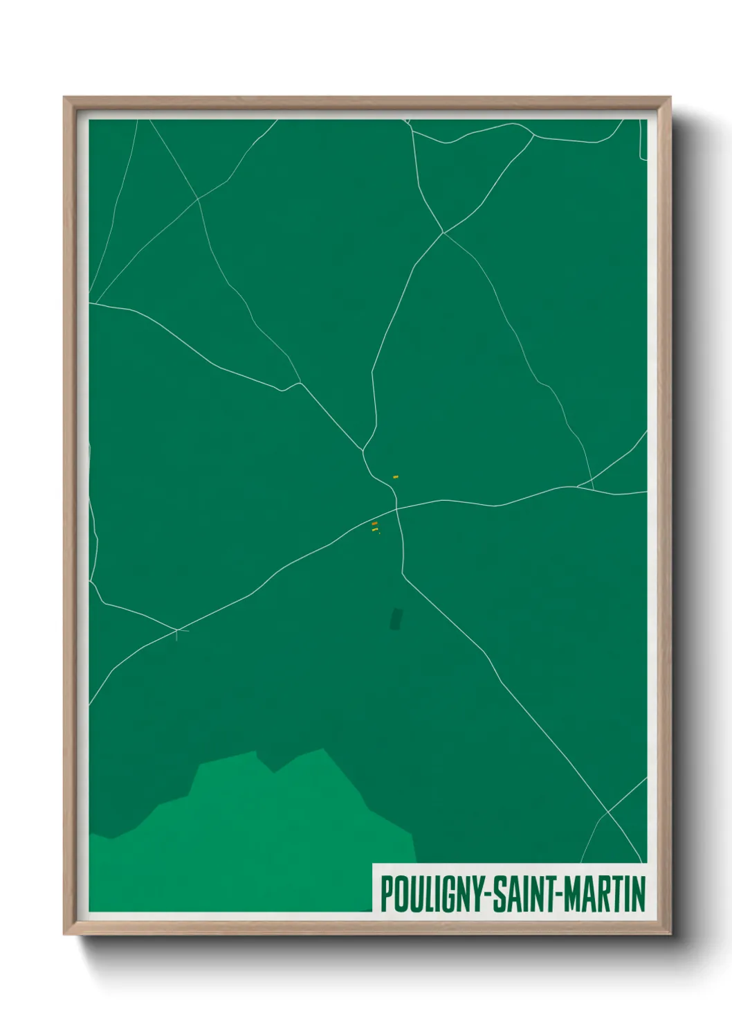 Une affiche de carte sur Pouligny-Saint-Martin