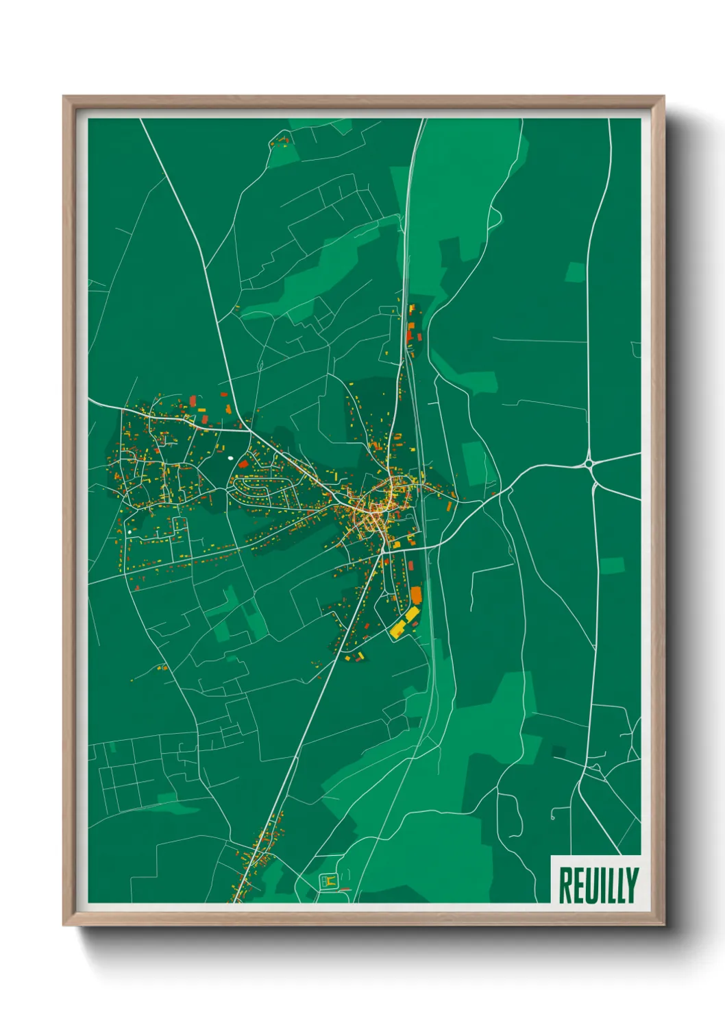 Une affiche de carte sur Reuilly