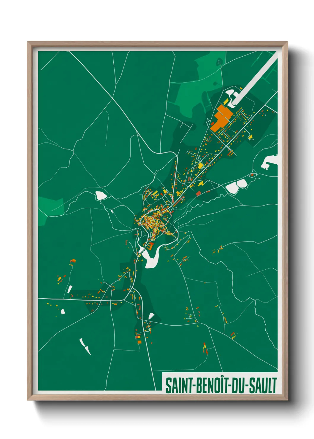 Un poster carteSaint-Benoît-du-Sault
