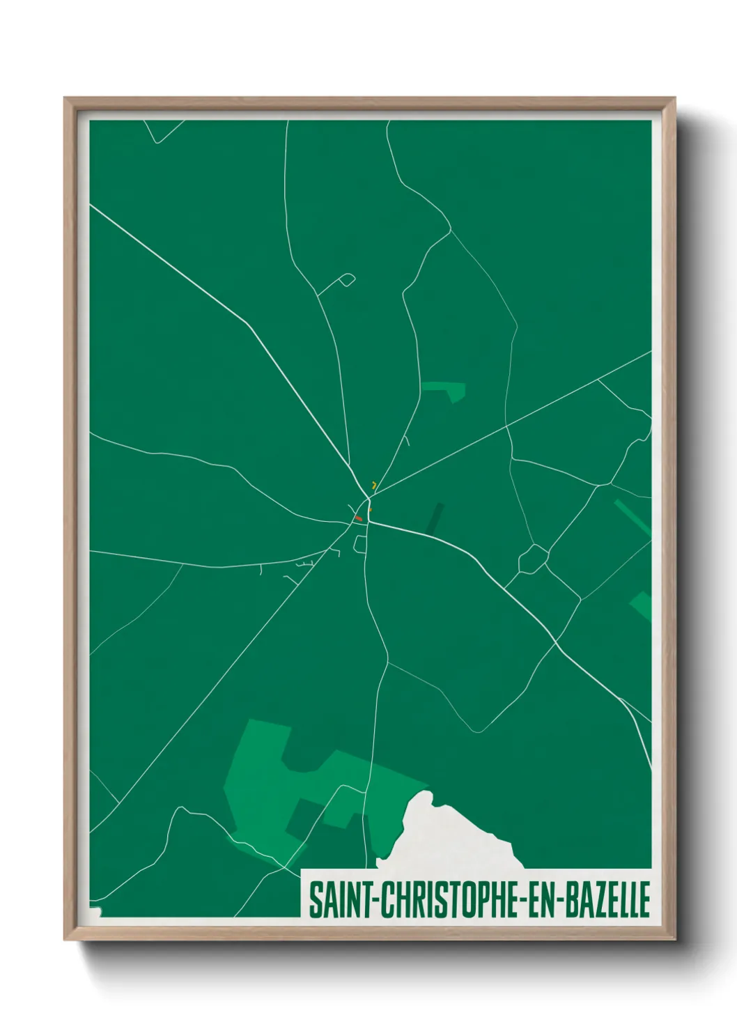 Un poster carteSaint-Christophe-en-Bazelle