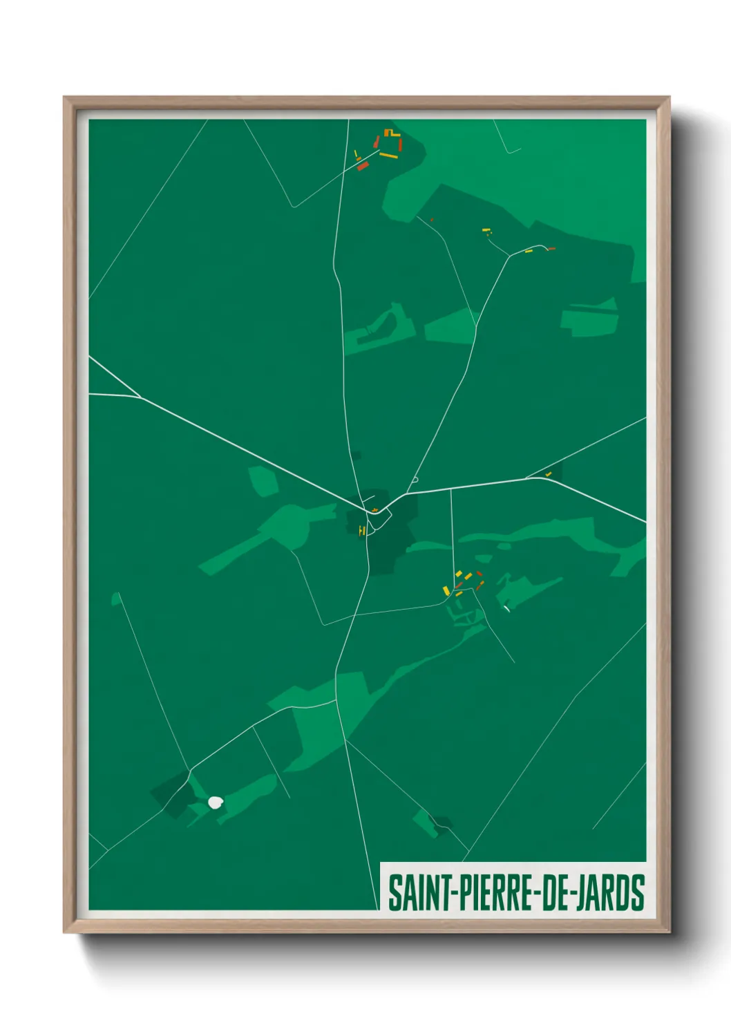 Une affiche de carte sur Saint-Pierre-de-Jards