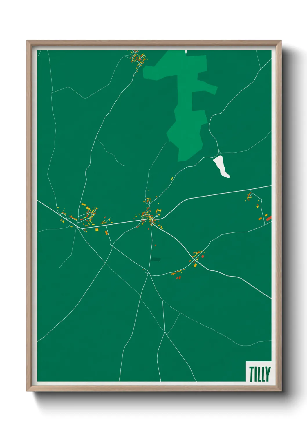 Une affiche de carte sur Tilly