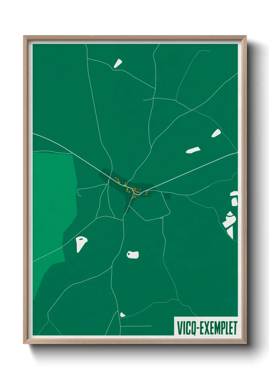 Une affiche de carte sur Vicq-Exemplet