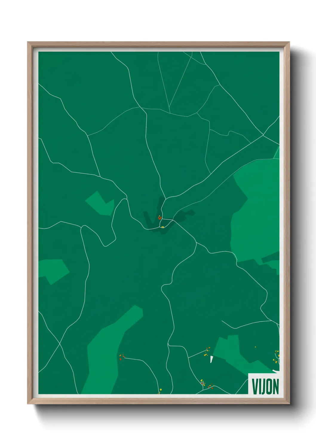 Une affiche de carte sur Vijon