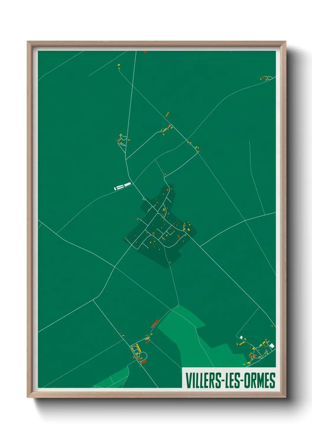 Une affiche de carte sur Villers-les-Ormes