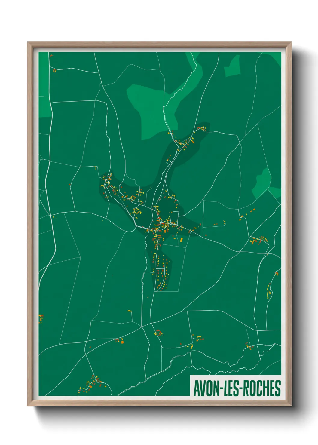 Une affiche de carte sur Avon-les-Roches