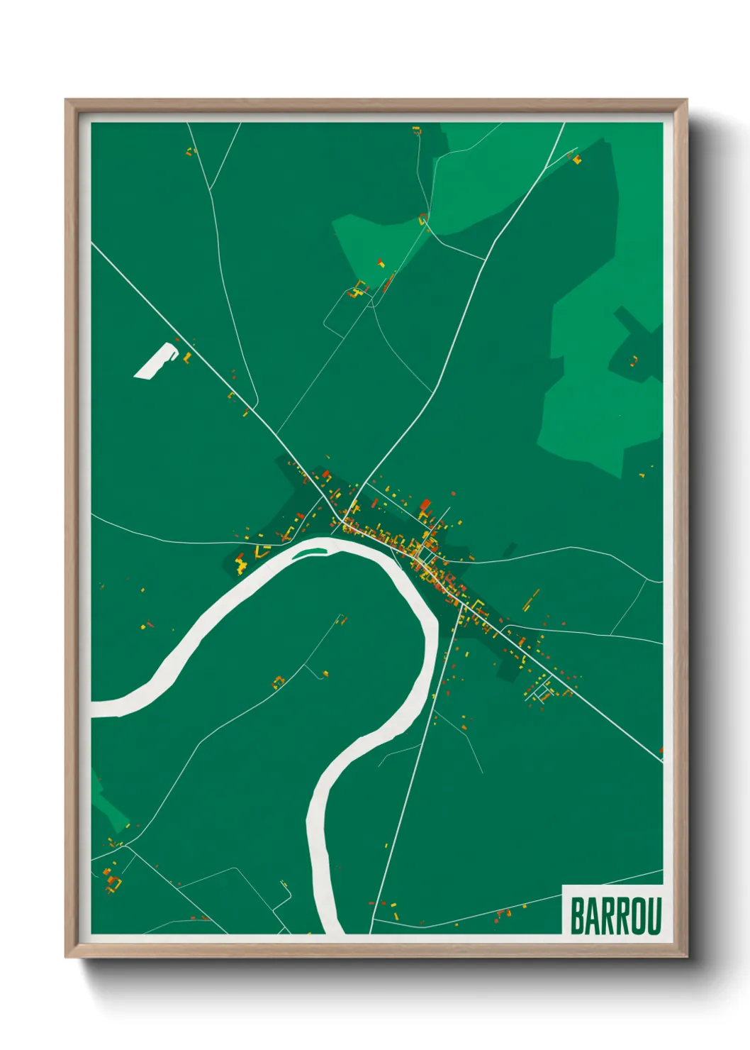 Une affiche de carte sur Barrou