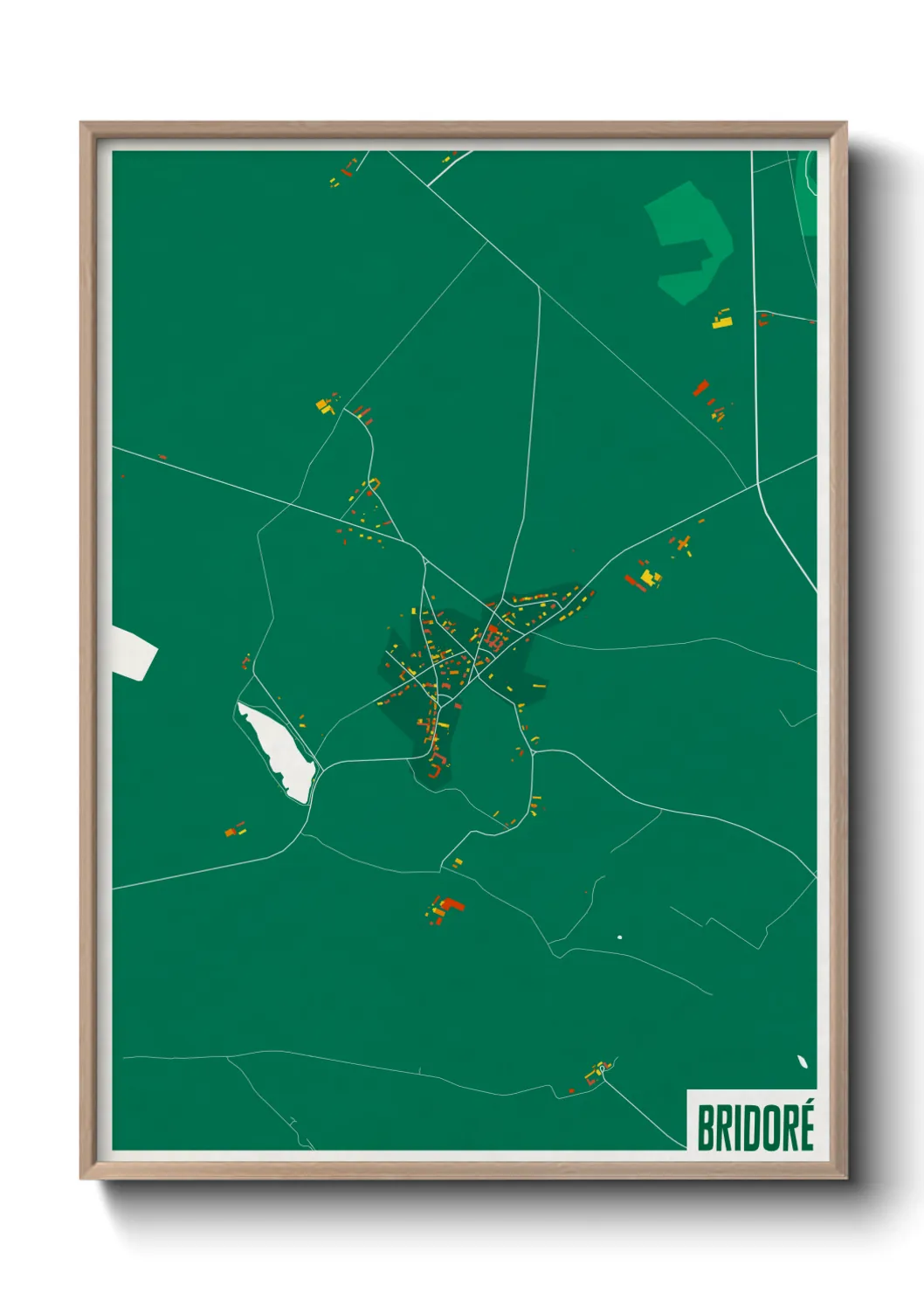 Une affiche de carte sur Bridoré