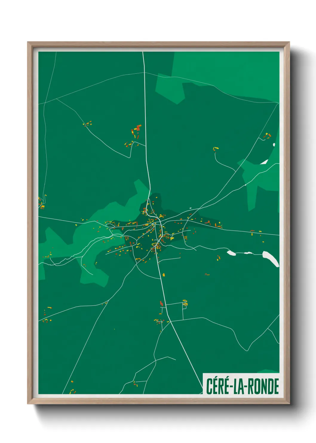 Une affiche de carte sur Céré-la-Ronde