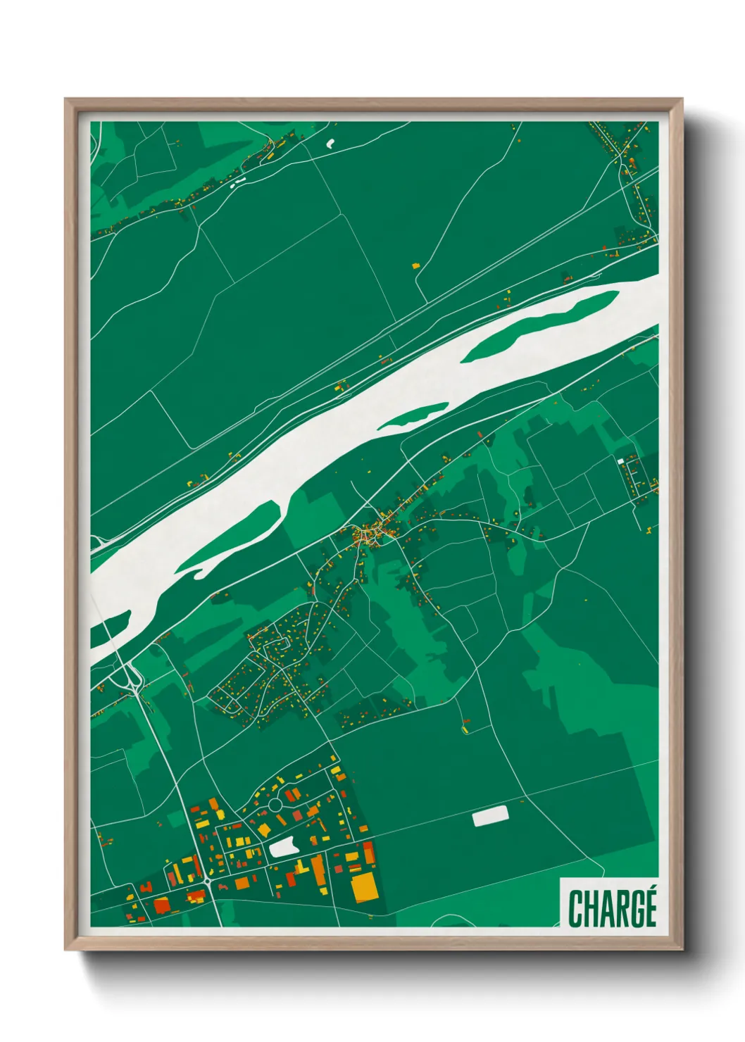 Une affiche de carte sur Chargé