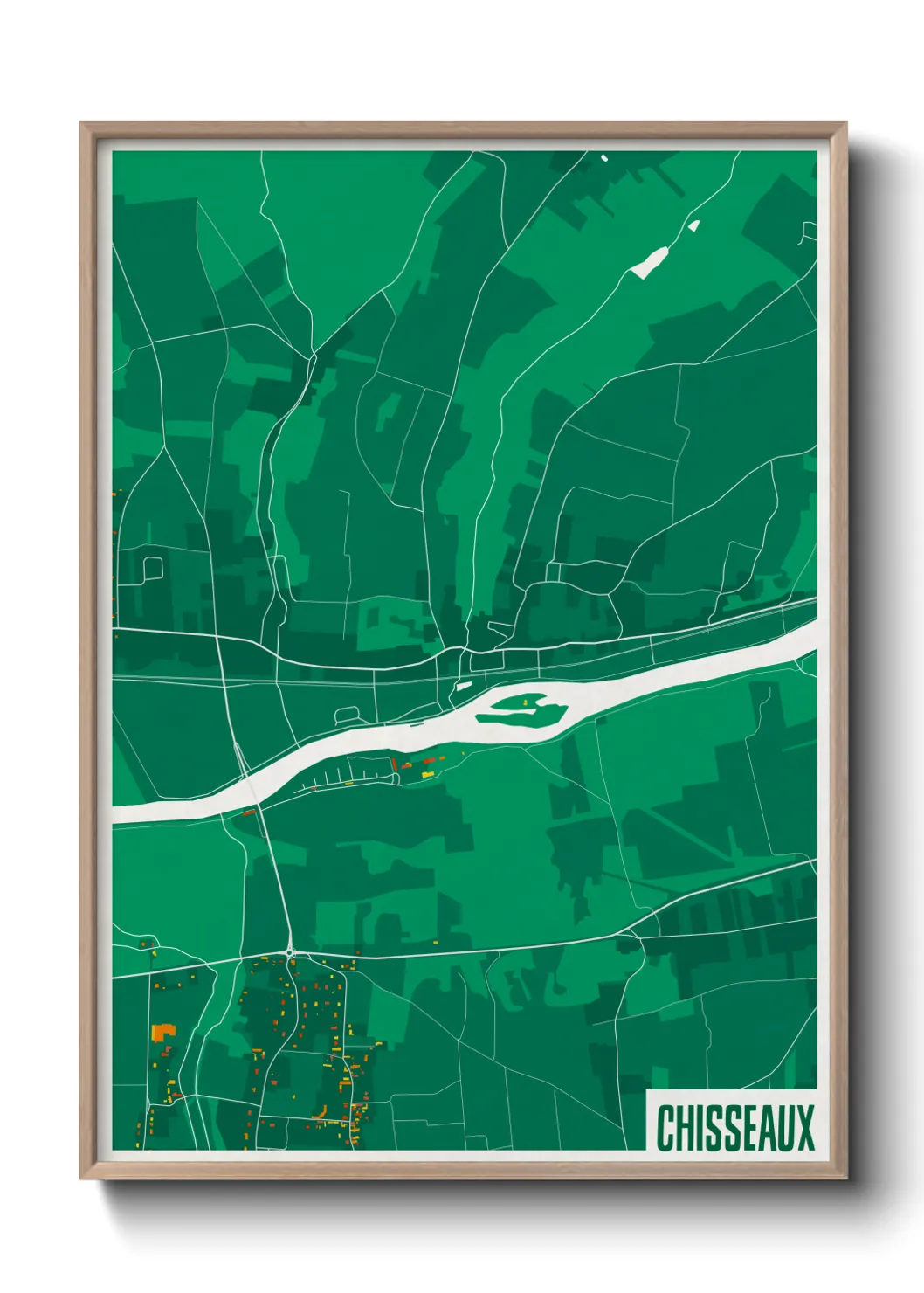 Une affiche de carte sur Chisseaux