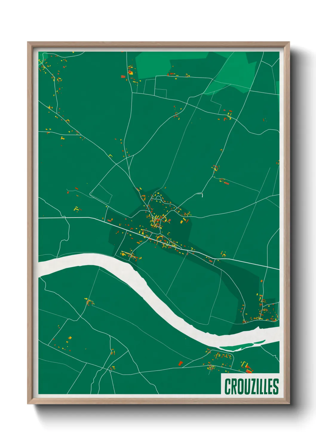 Une affiche de carte sur Crouzilles
