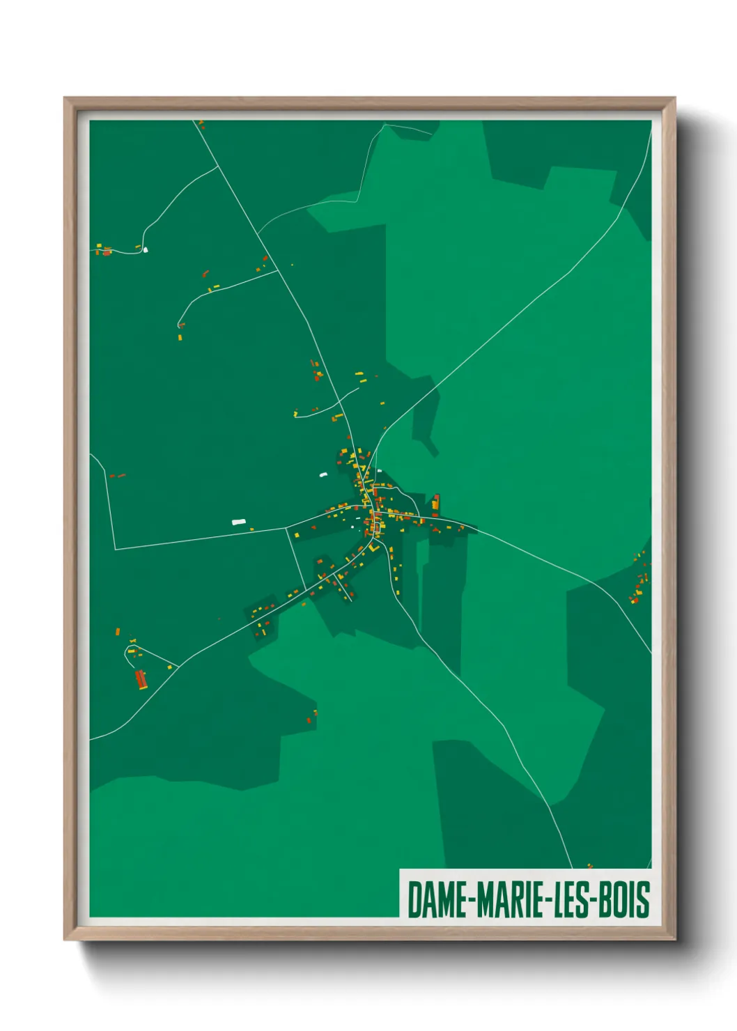 Un poster carteDame-Marie-les-Bois