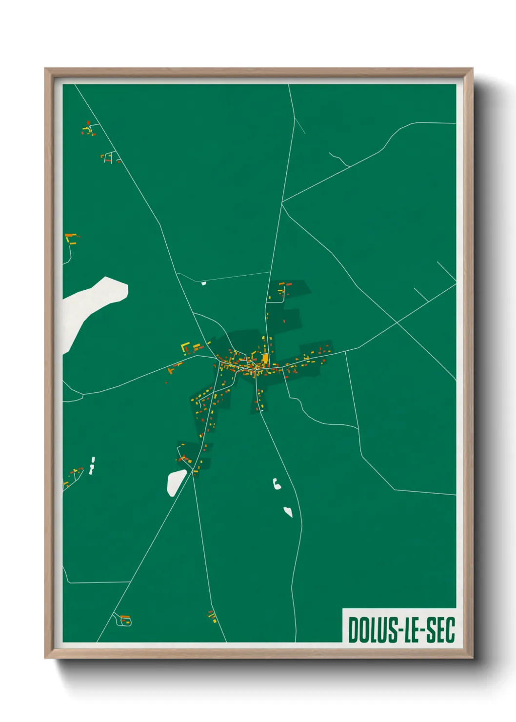 Une affiche de carte sur Dolus-le-Sec