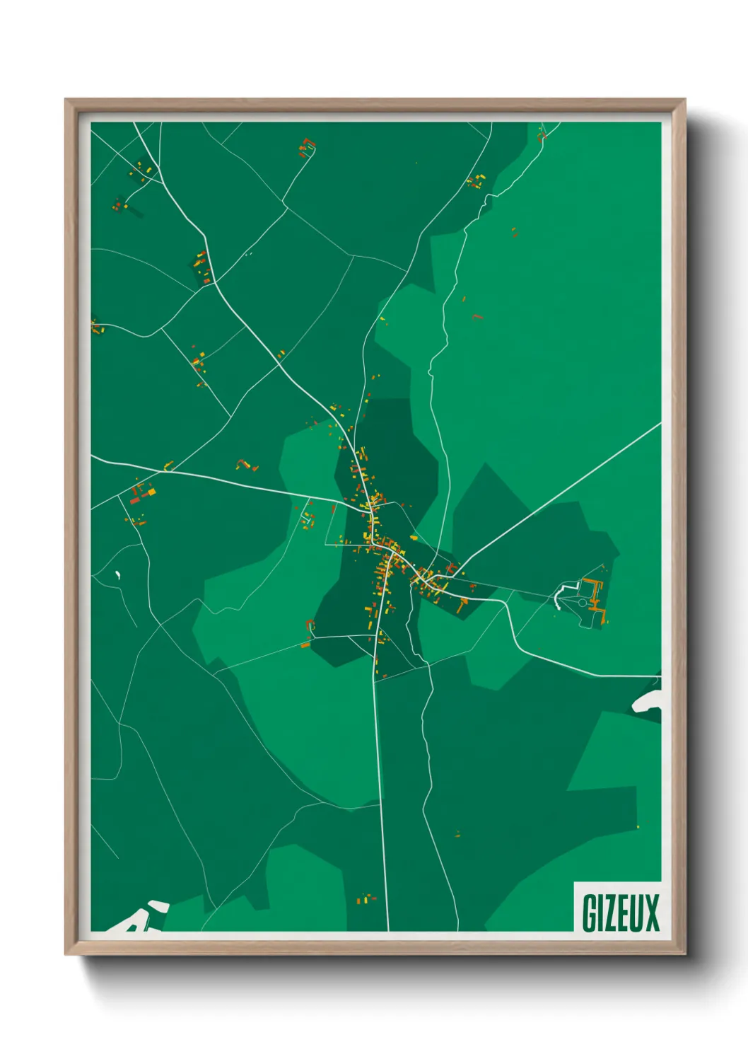 Une affiche de carte sur Gizeux