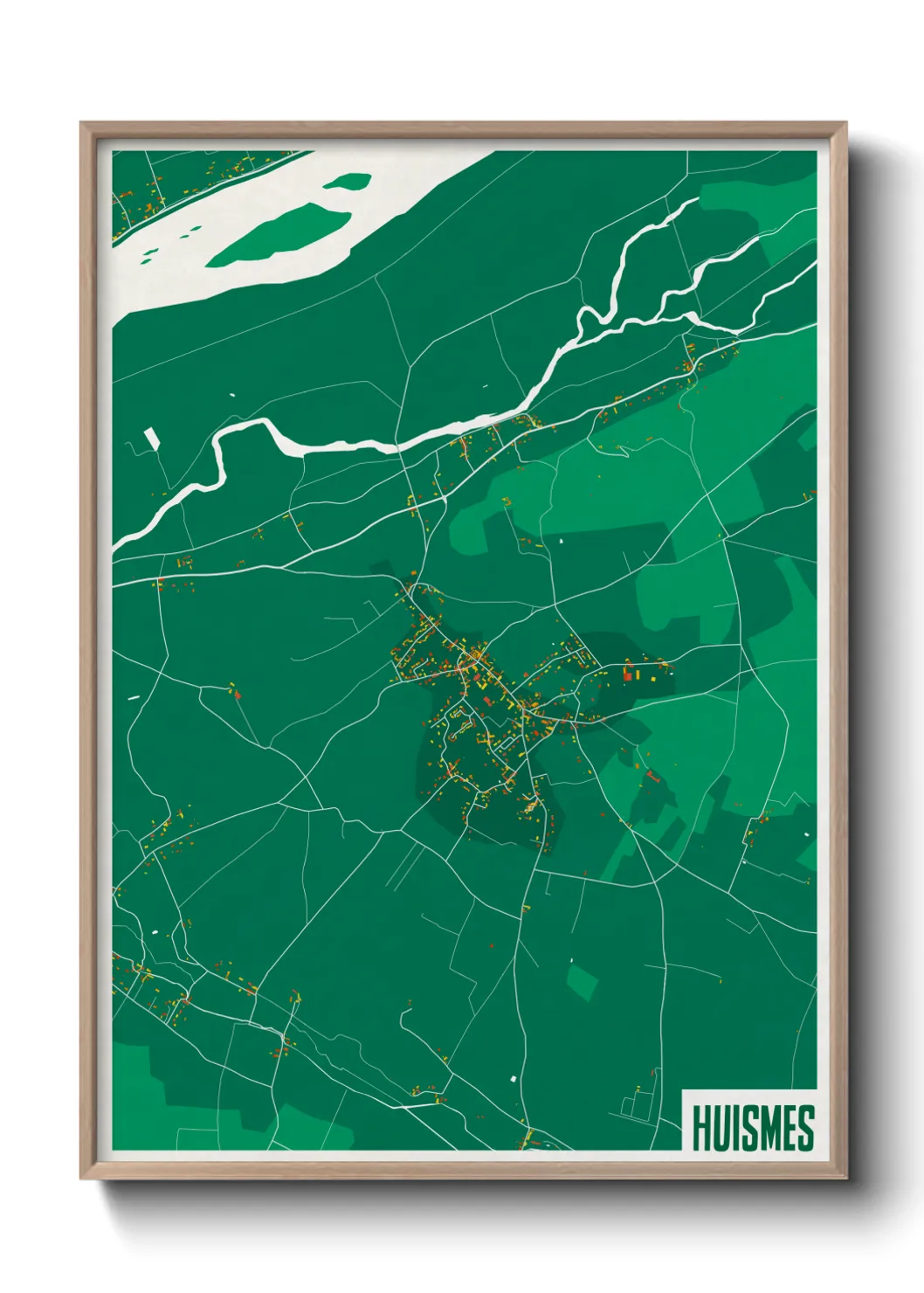 Une affiche de carte sur Huismes