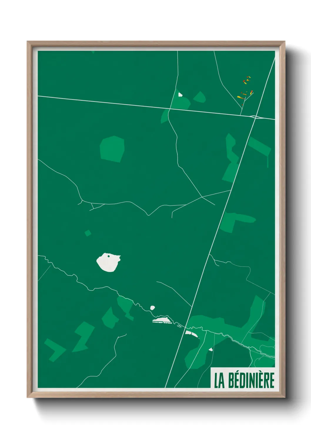 Une affiche de carte sur La Bédinière