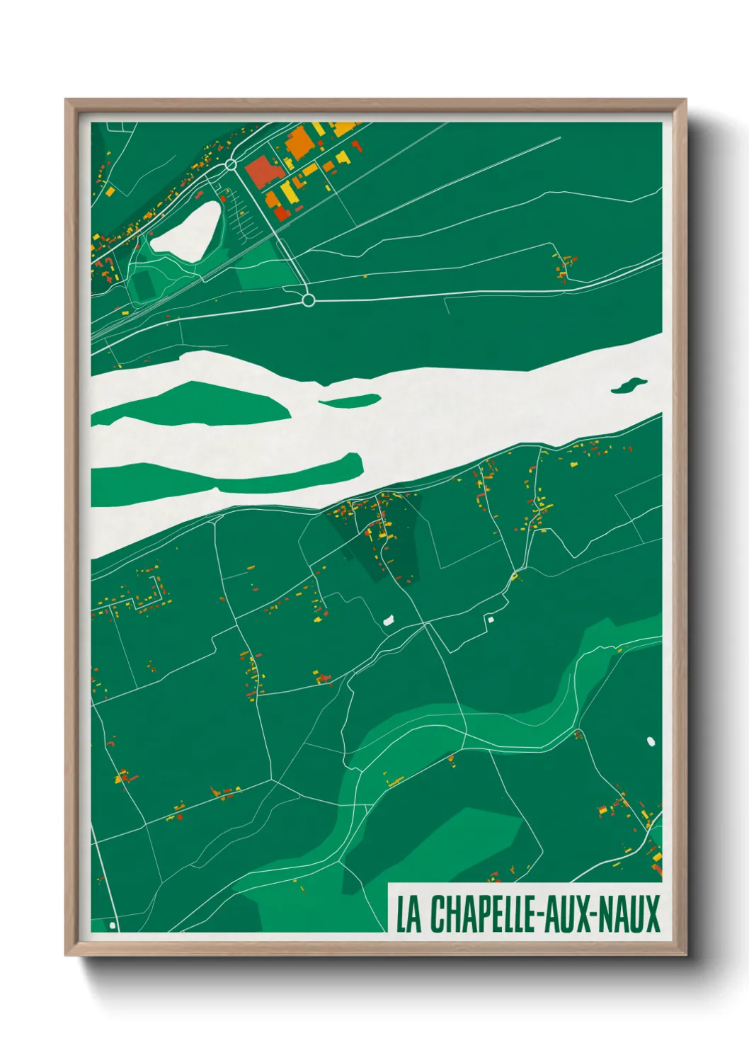 Un poster carteLa Chapelle-aux-Naux