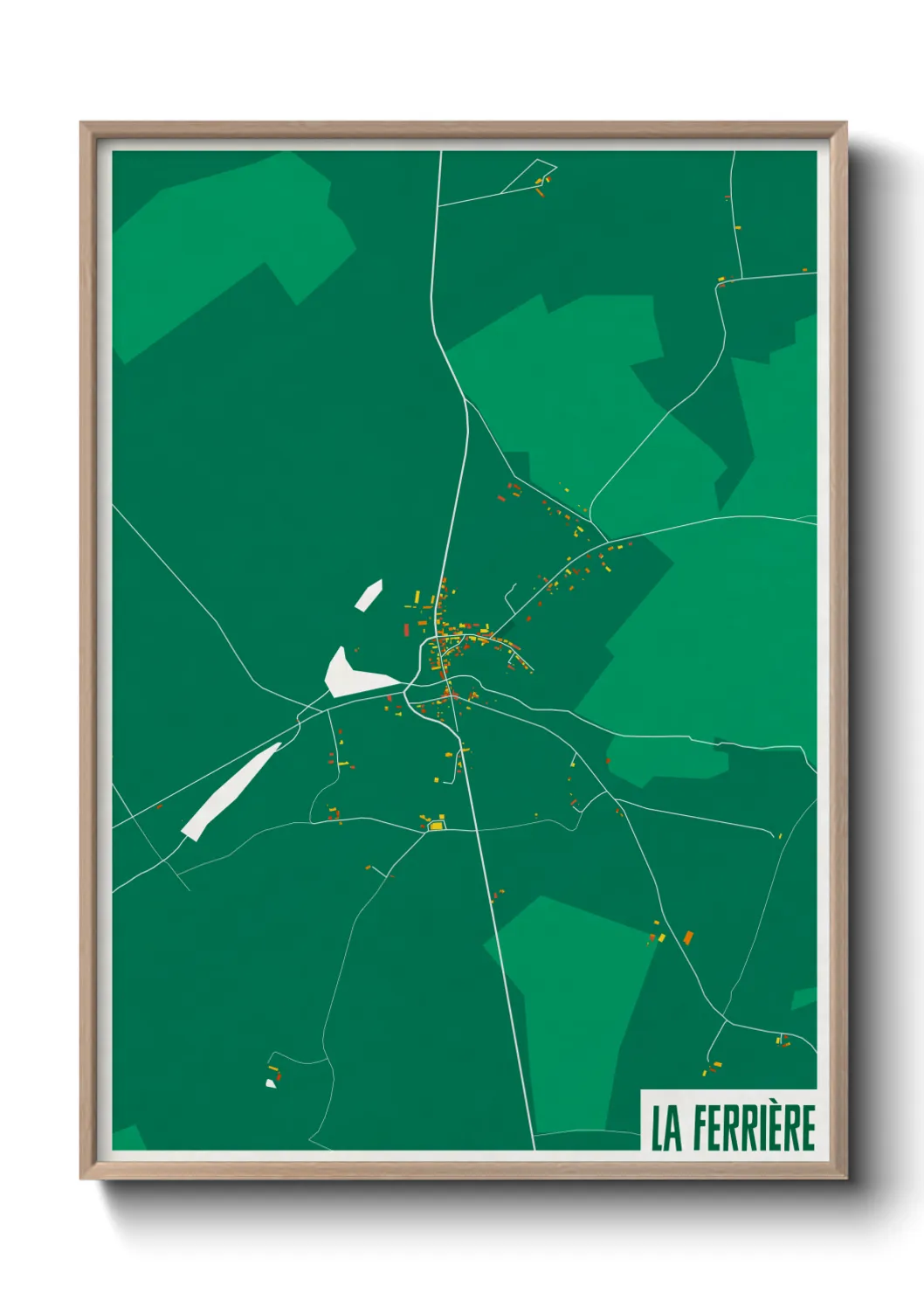 Une affiche de carte sur La Ferrière