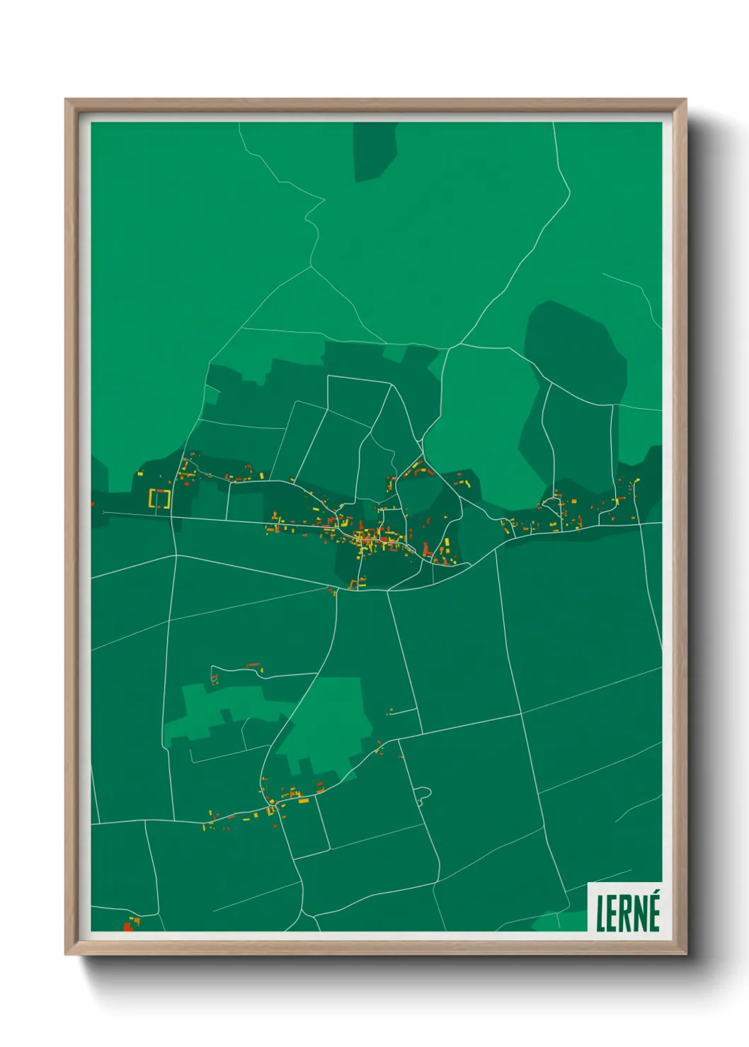 Une affiche de carte sur Lerné