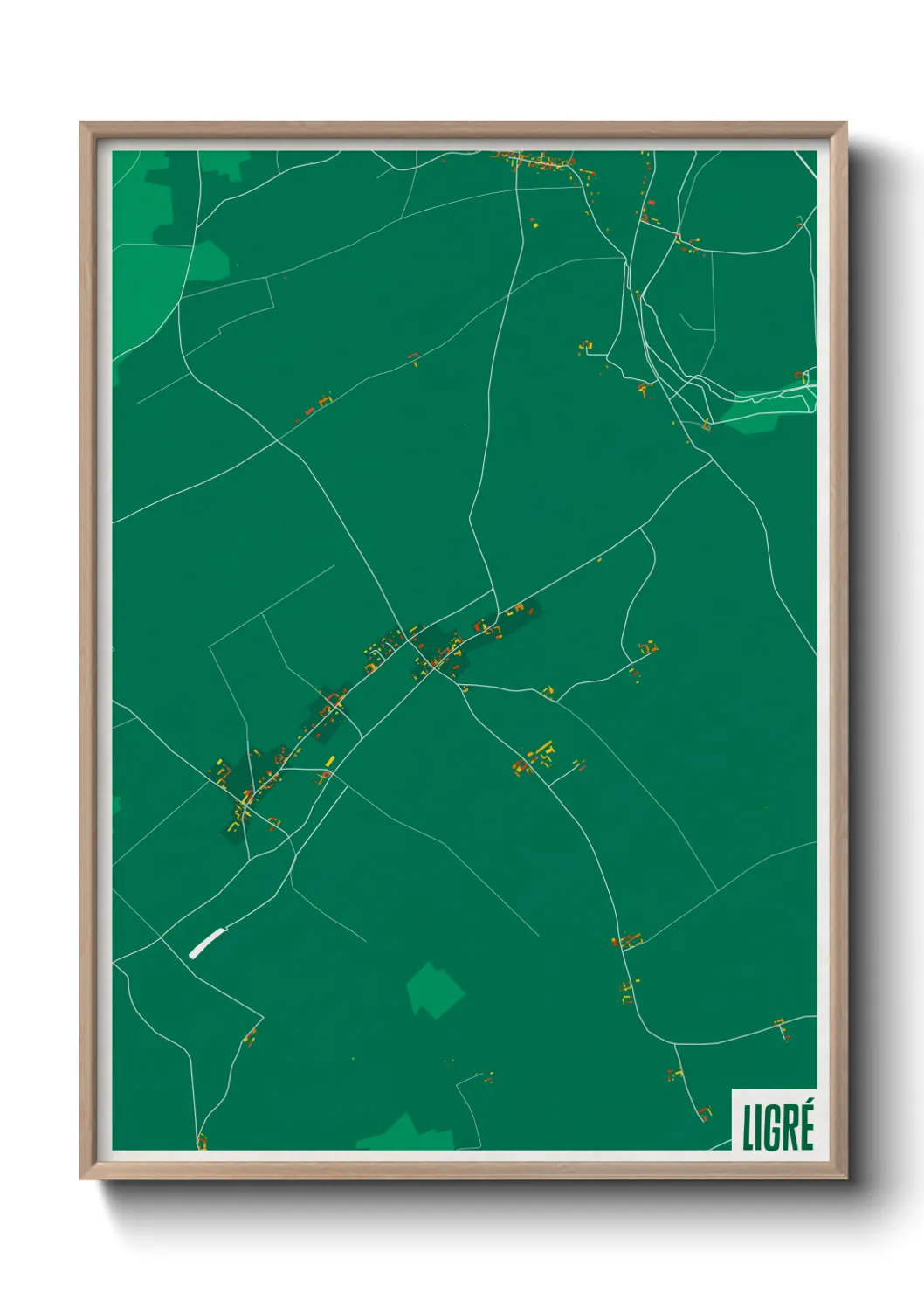 Une affiche de carte sur Ligré