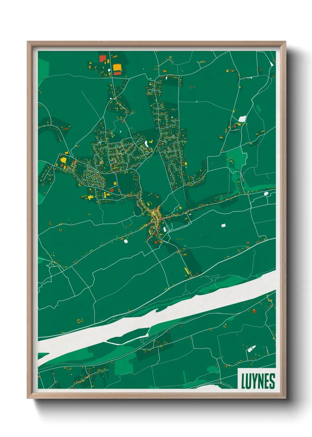 Une affiche de carte sur Luynes