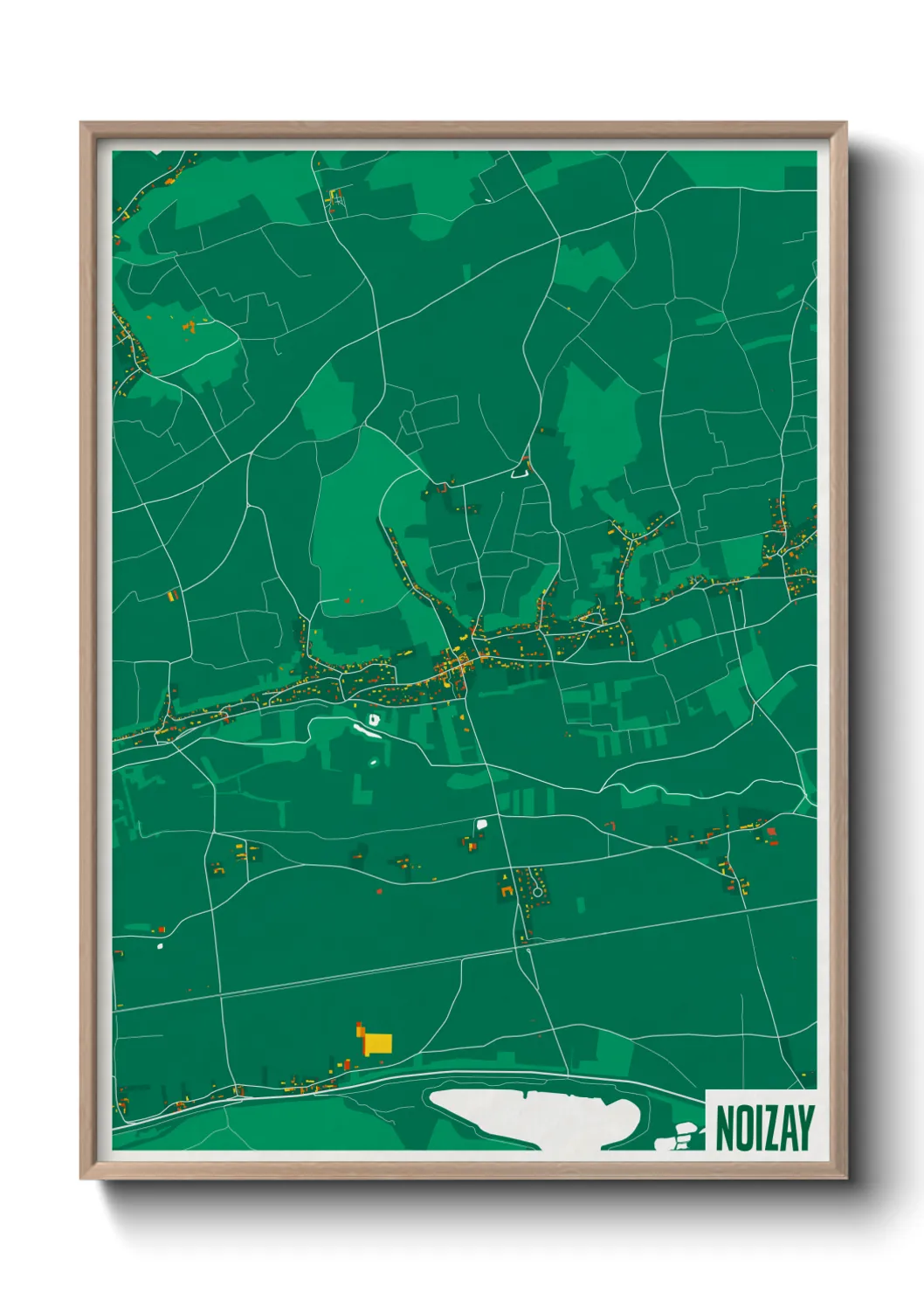 Une affiche de carte sur Noizay