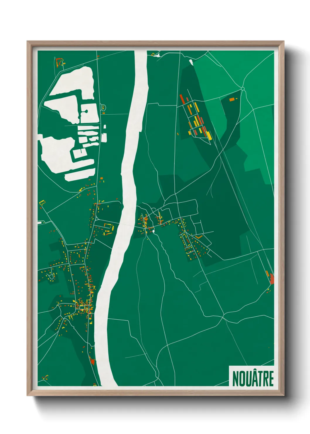 Une affiche de carte sur Nouâtre