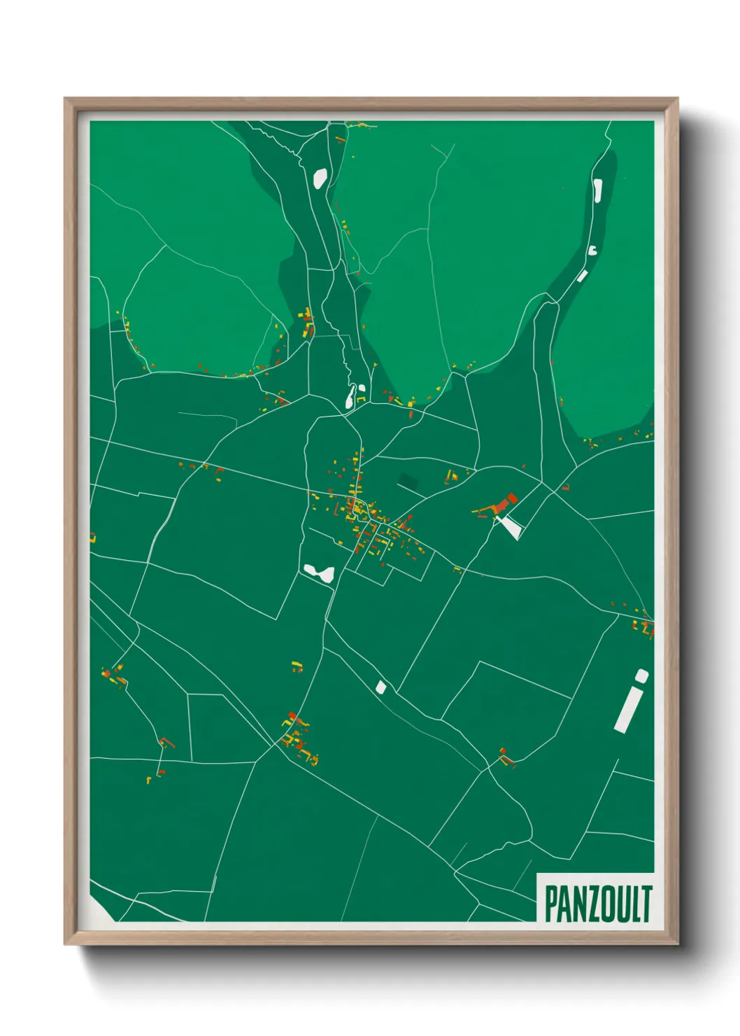 Une affiche de carte sur Panzoult